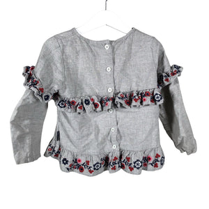 Unisex Polarn O. Pyret - Blouse, size 104 - 110 - Gray (2)