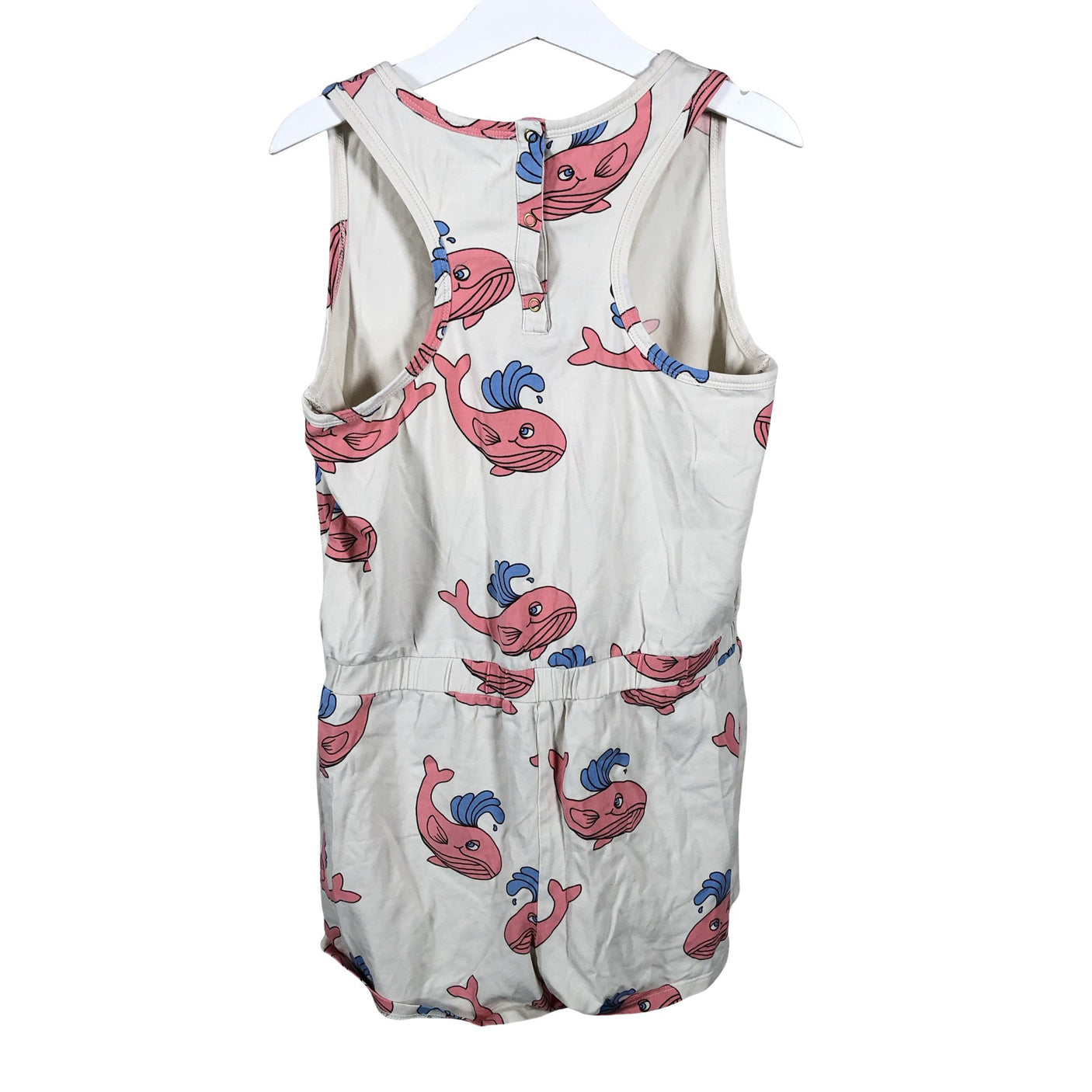 Unisex Mini Rodini - Overalls, size 140 - 146 - Natural white (2)