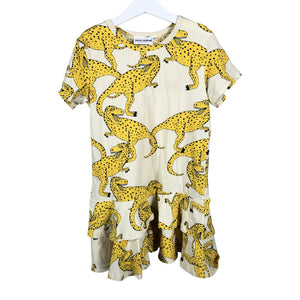 Unisex Mini Rodini - Tricot dress, size 128 - 134 - Yellow (1)