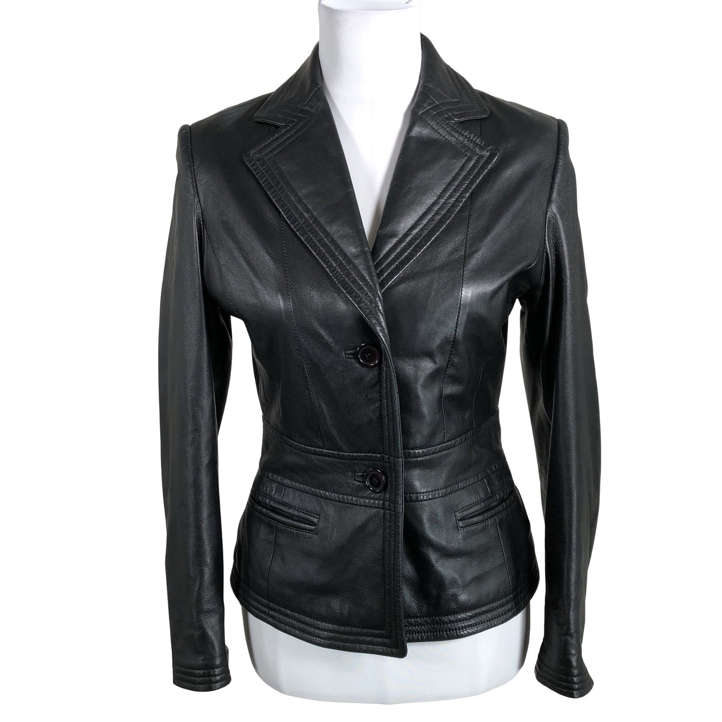 Unisex Ril's - Leather jacket, size 34 - Black (1)