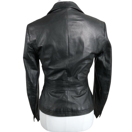 Unisex Ril's - Leather jacket, size 34 - Black (2)