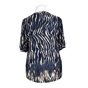 Unisex In Front - Short-sleeved blouse, size 44 - Blue (2)