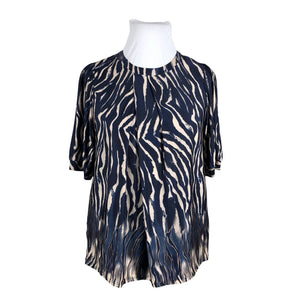 Unisex In Front - Short-sleeved blouse, size 44 - Blue (1)