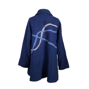 Unisex Aino - Wool coat, size 40 - Blue (3)
