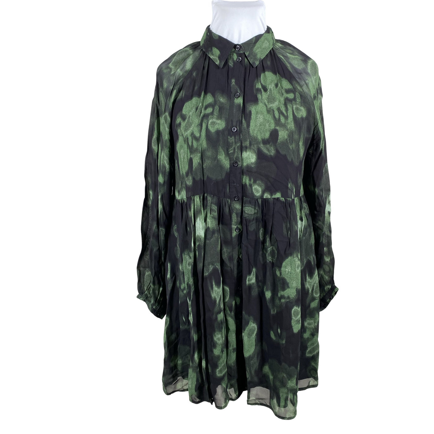 Unisex Selected - Schiffon dress, size 42 - Green (1)