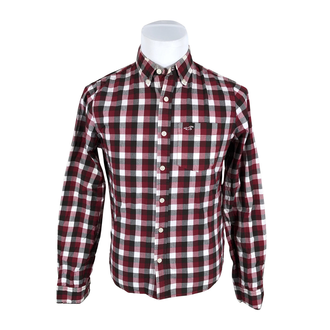 Unisex Hollister - Collared shirt, size S - Red (1)