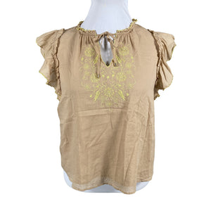 Unisex Mos Mosh - Short-sleeved blouse, size 36 - Brown (1)