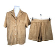 Unisex Lexington - Short-sleeved blouse, size 40 - Brown ()