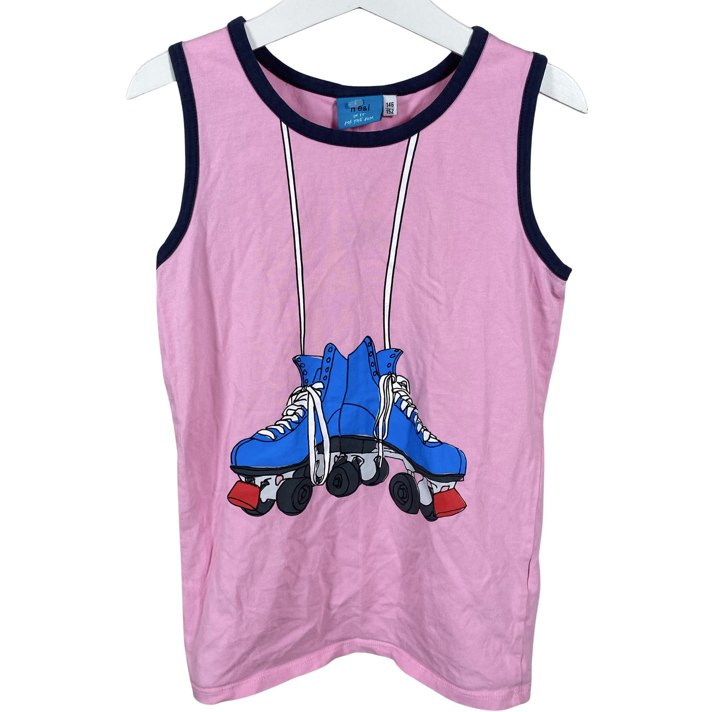 Unisex me&i - Tricot tank top, size 140 - 146 - Light pink (1)