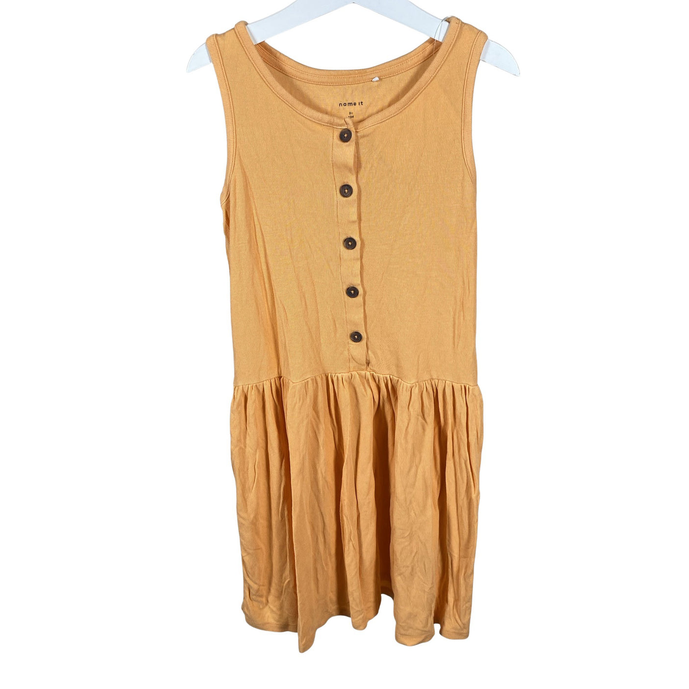 Unisex Name It - Tricot dress, size 128 - 134 - Orange (1)