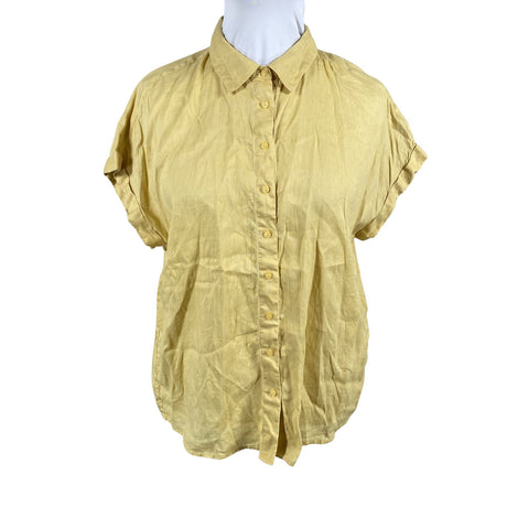 Unisex Essentials by Stockmann - Short-sleeved blouse, size 42 - Yellow ()