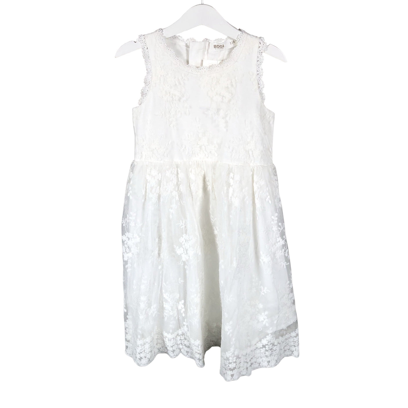 Unisex Bogi - Party dress, size 104 - 110 - White (1)