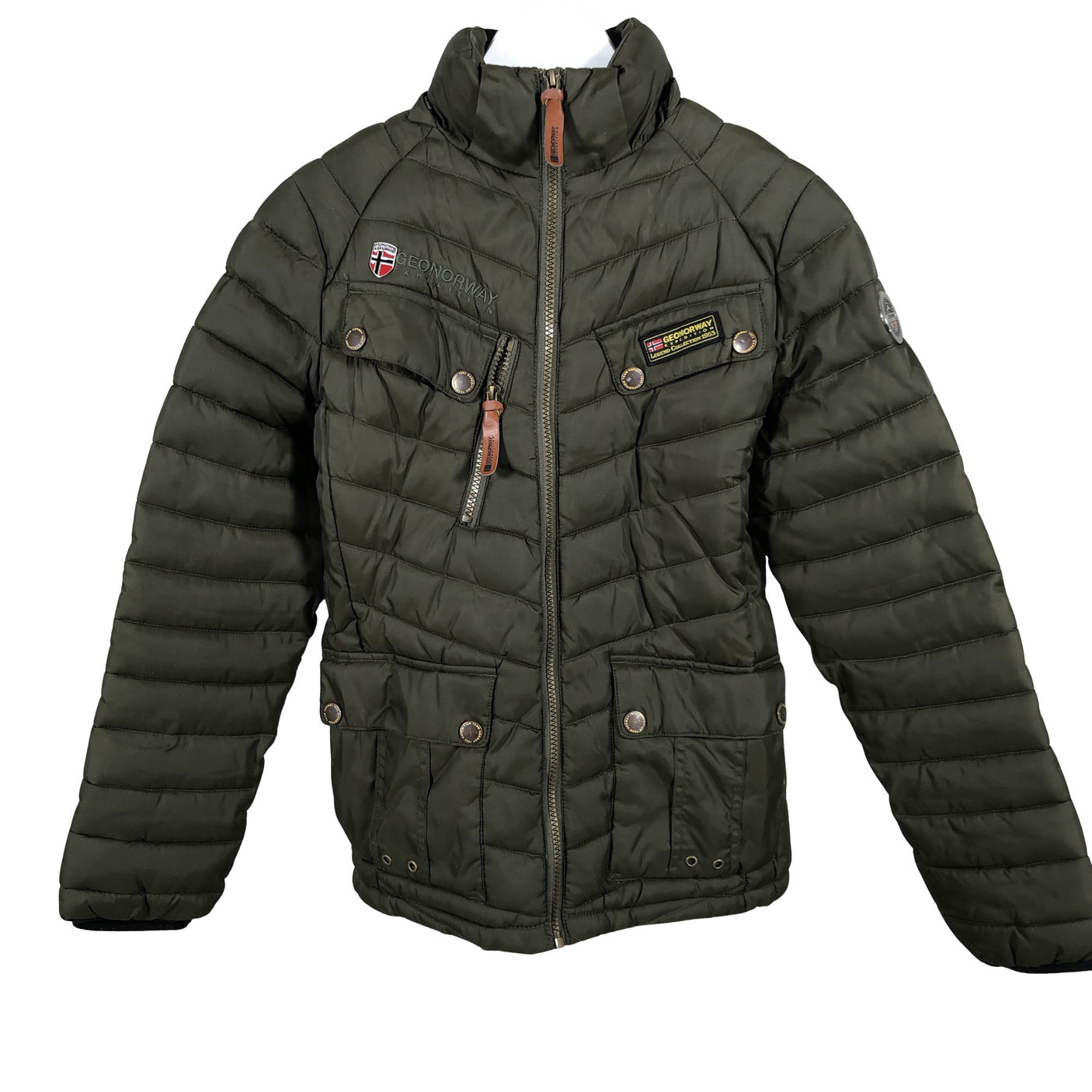 Unisex Geographical Norway - Lightly padded jacket, size 146 - 152 - Green (1)