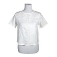 Unisex Linen Handmade Studio - Short-sleeved blouse, size 36 - White ()