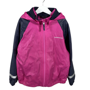 Unisex Didriksons - Rain jacket, size 128 - 134 - Pink (1)