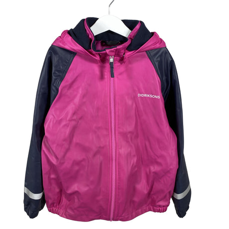 Unisex Didriksons - Rain jacket, size 128 - 134 - Pink ()