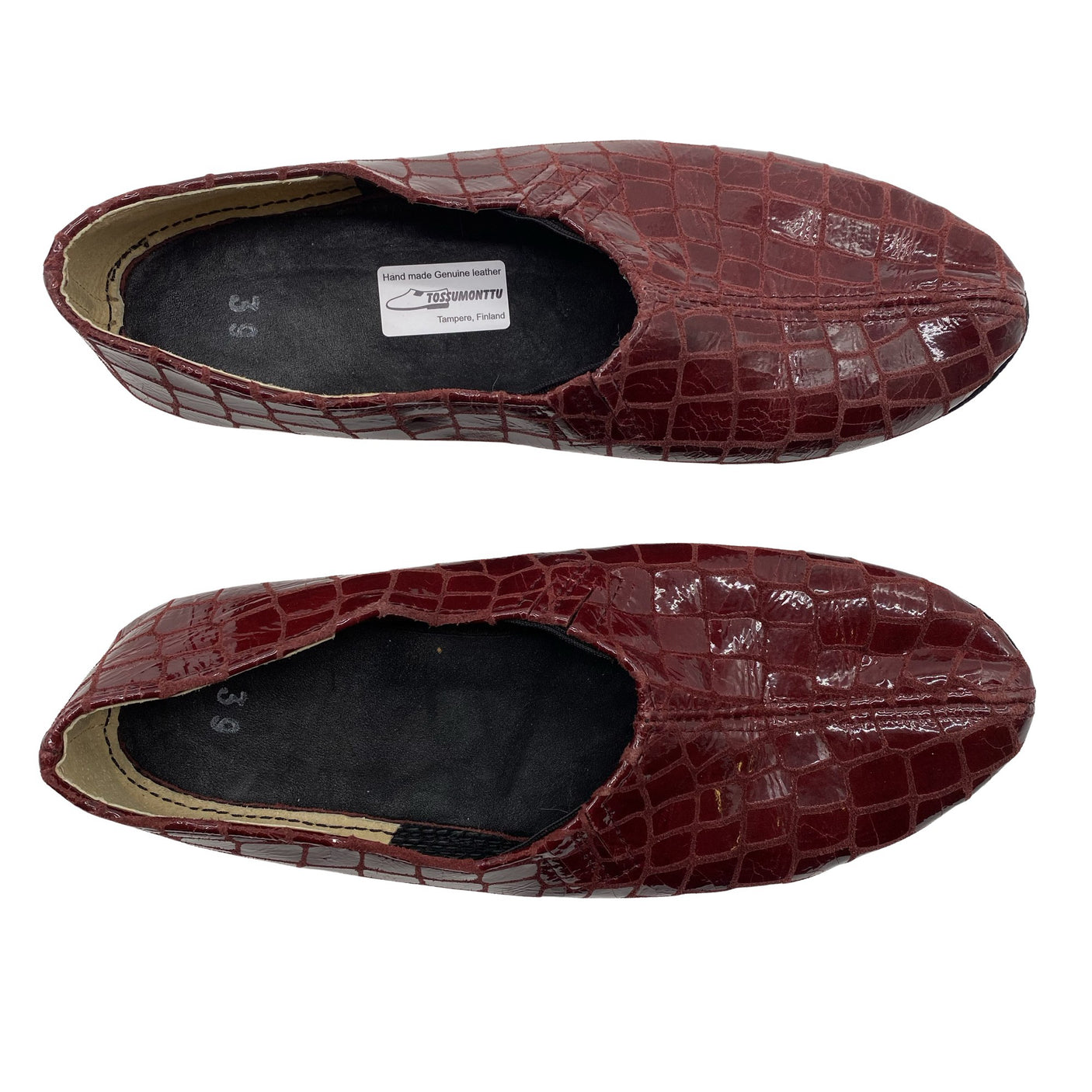 Unisex Tossumonttu - Loafers, size 39 - Wine red (1)