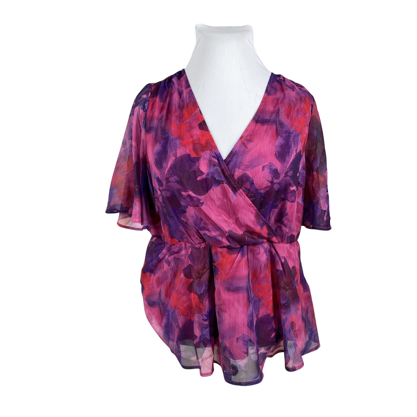 Unisex Zizzi - Short-sleeved blouse, size 46 - Light pink (1)