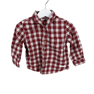 Unisex Newbie - Collared shirt, size 74 - 80 - Red (1)