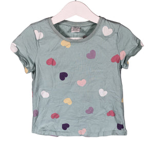 Unisex Lindex - T-shirt, size 104 - 110 - Turquoise (1)