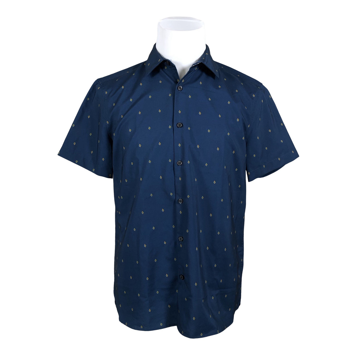 Unisex Perry Ellis - Collared shirt, size M - Blue (1)