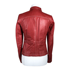 Unisex Esprit - Leather jacket, size 34 - Red (2)