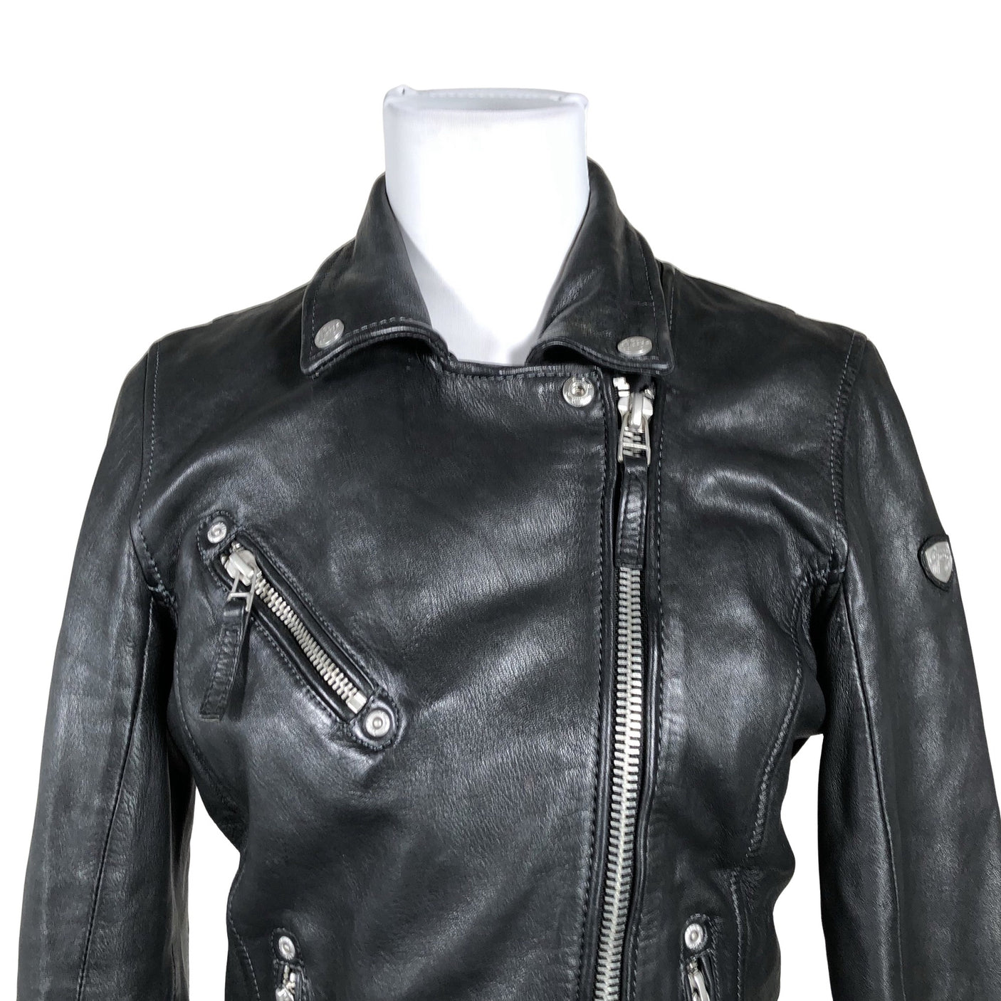 Unisex Gipsy - Leather jacket, size 38 - Black (2)
