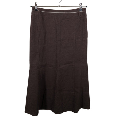 Unisex Steilmann - Fabric skirt, size 38 - Brown ()