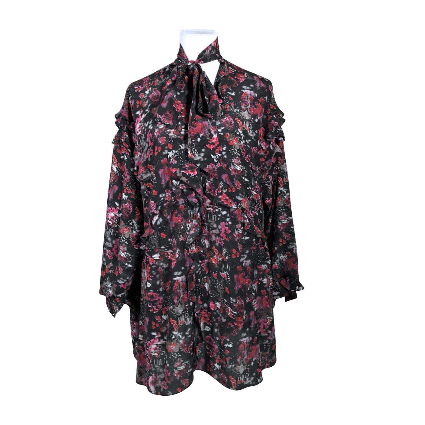 Unisex IRO - Schiffon tunic, size 36 - Black (1)