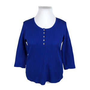 Unisex Croft & Barrow - Tricot shirt, size 42 - Blue (2)