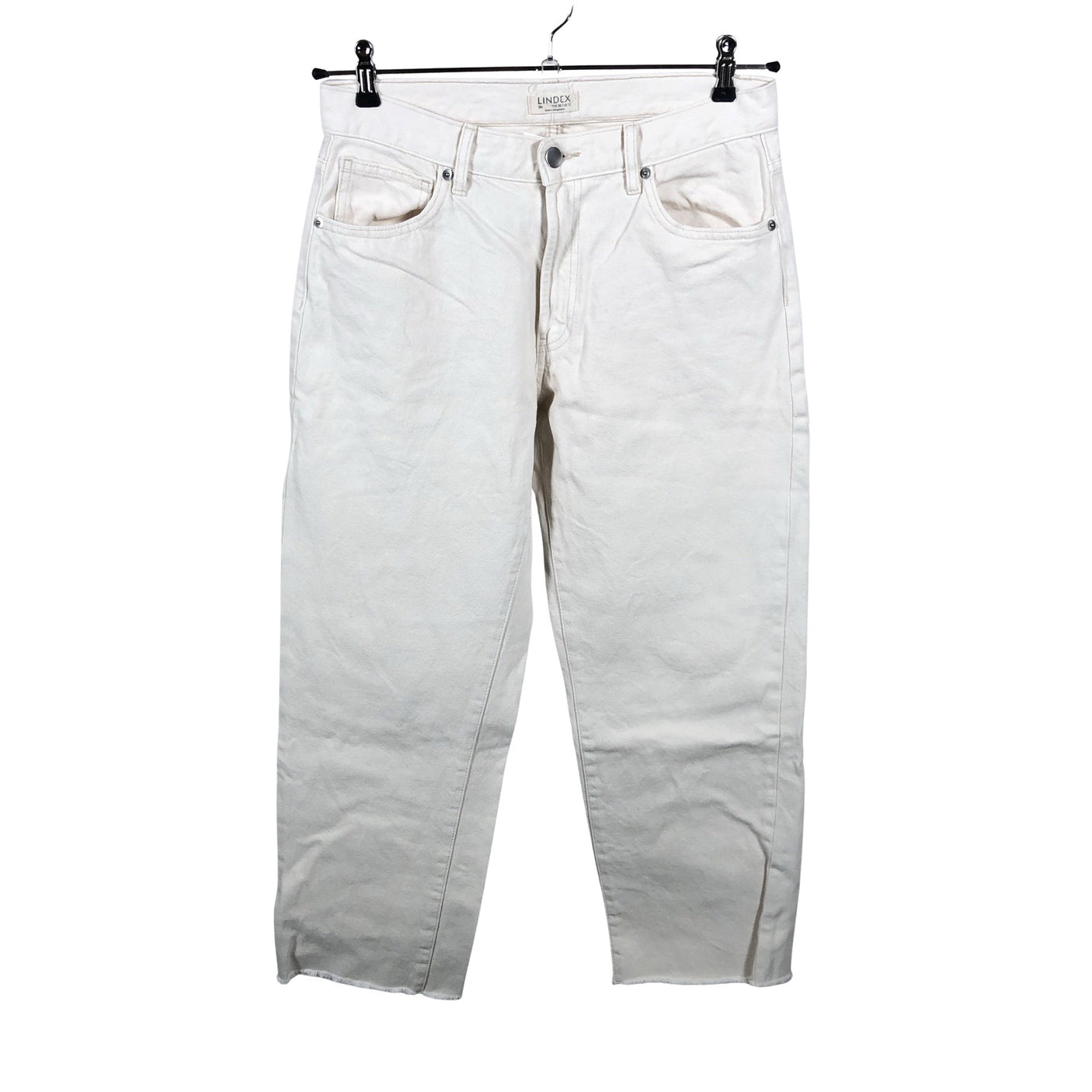 Unisex Lindex - Jeans, size 38 - Natural white (1)