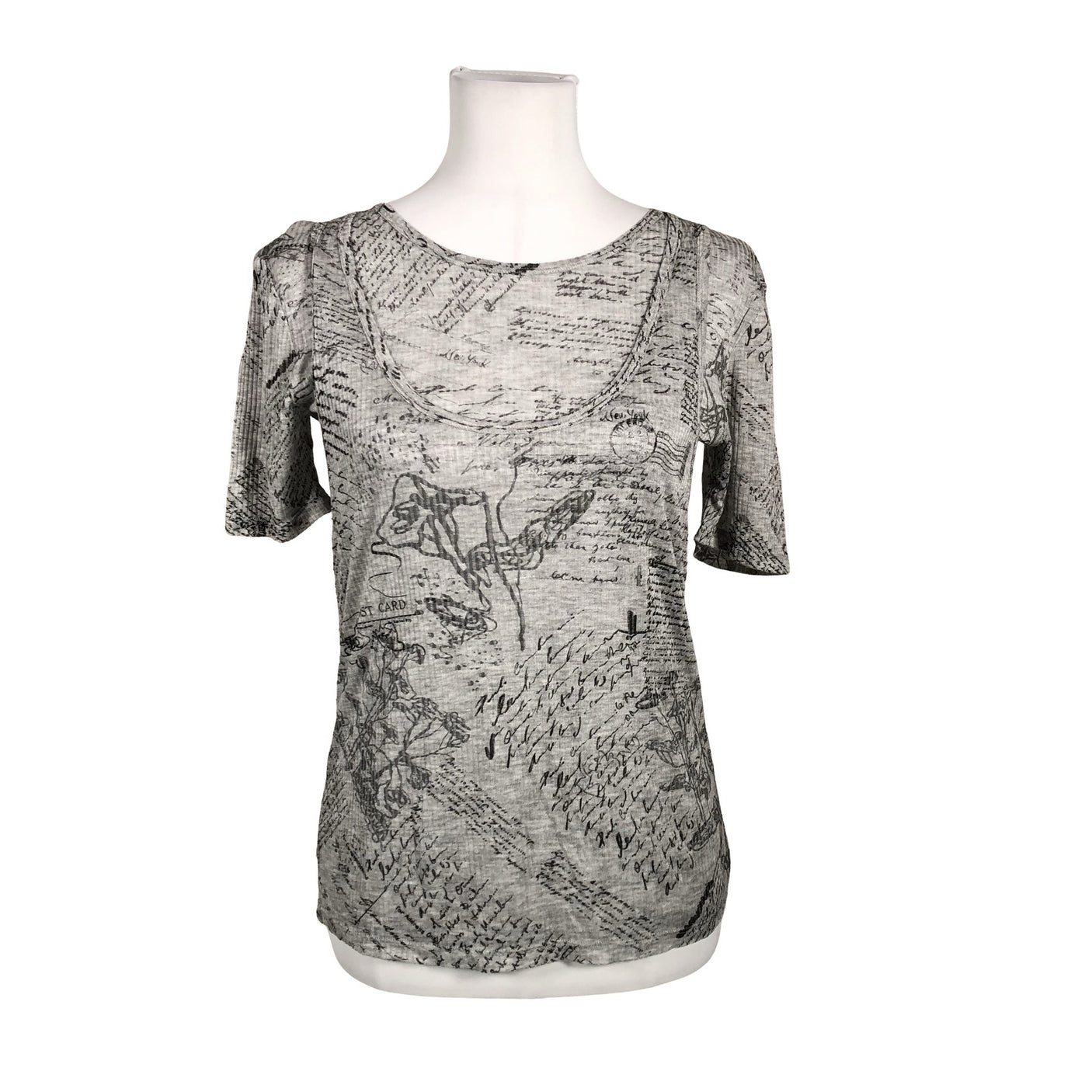 Unisex Desigual - T-shirt, size 38 - Gray (1)
