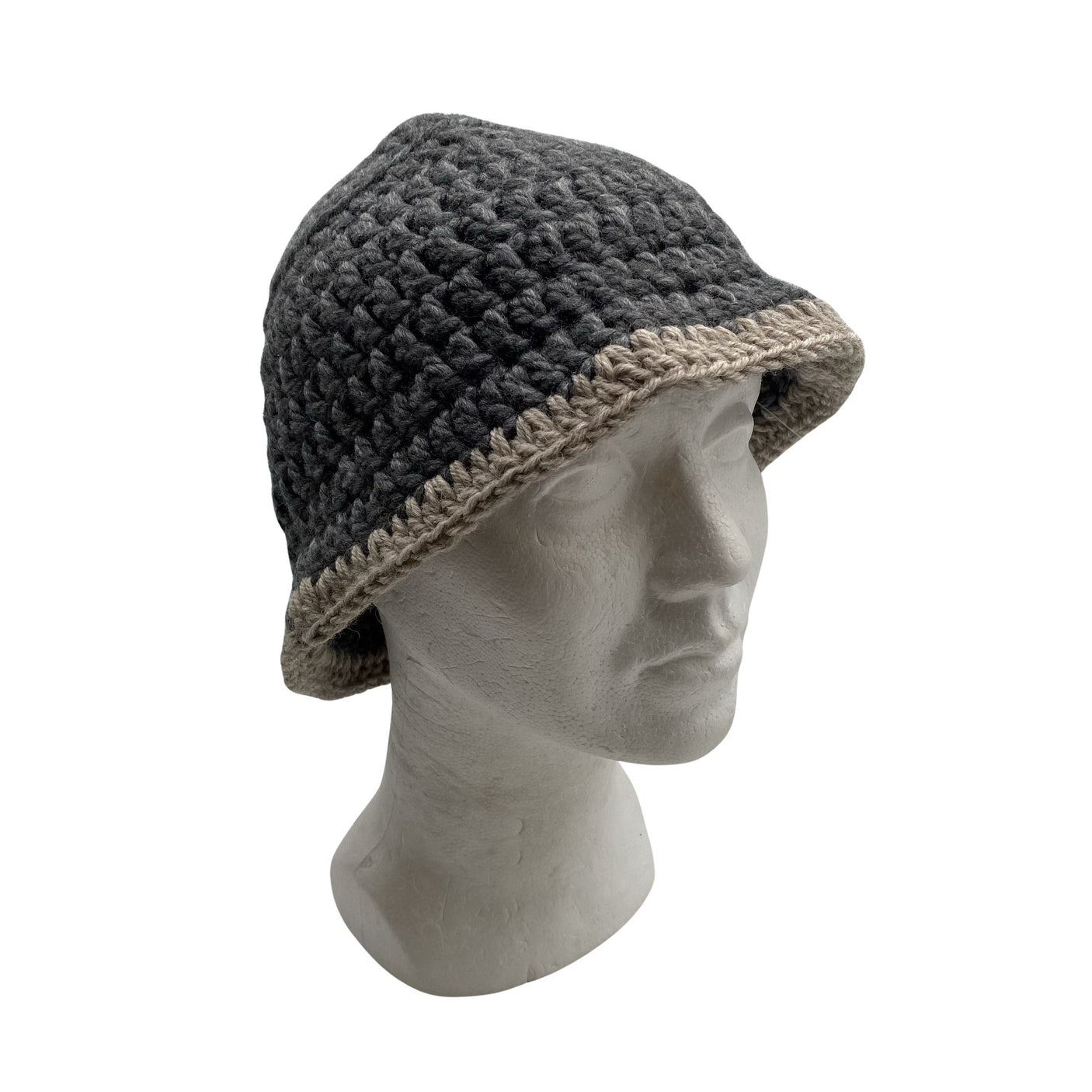 Unisex Handmade - Hat, size 54 - 56 cm - Gray (1)