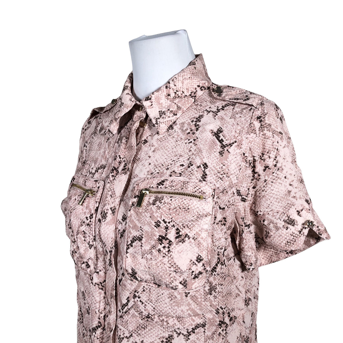 Unisex Karen Millen - Short-sleeved blouse, size 40 - Light pink (2)