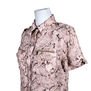 Unisex Karen Millen - Short-sleeved blouse, size 40 - Light pink (2)