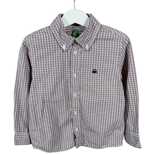 Unisex Benetton - Collared shirt, size 104 - 110 - Red (1)