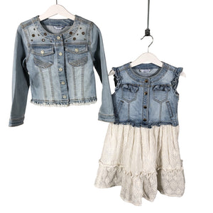 Unisex Mayoral - Denim dress, size 110 - 116 - Light blue (1)