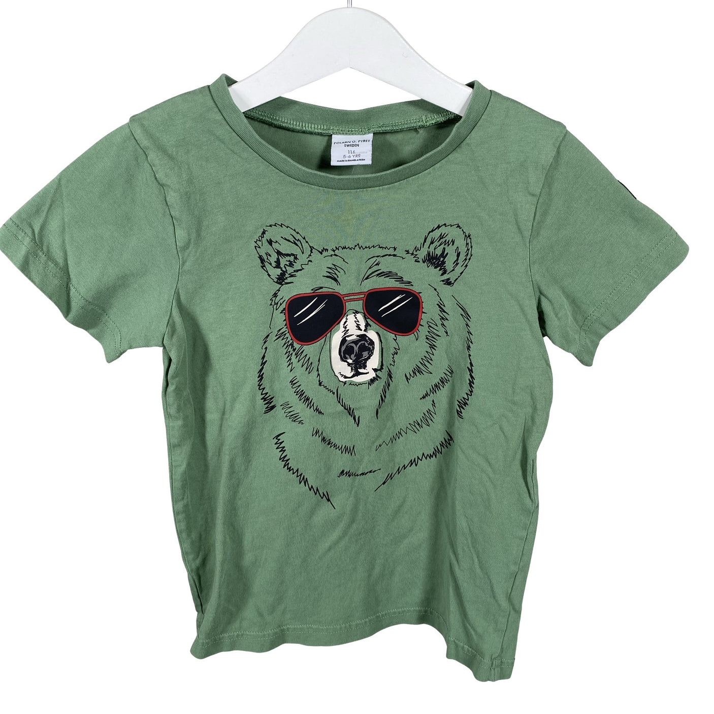 Unisex Polarn O. Pyret - T-shirt, size 110 - 116 - Green (1)