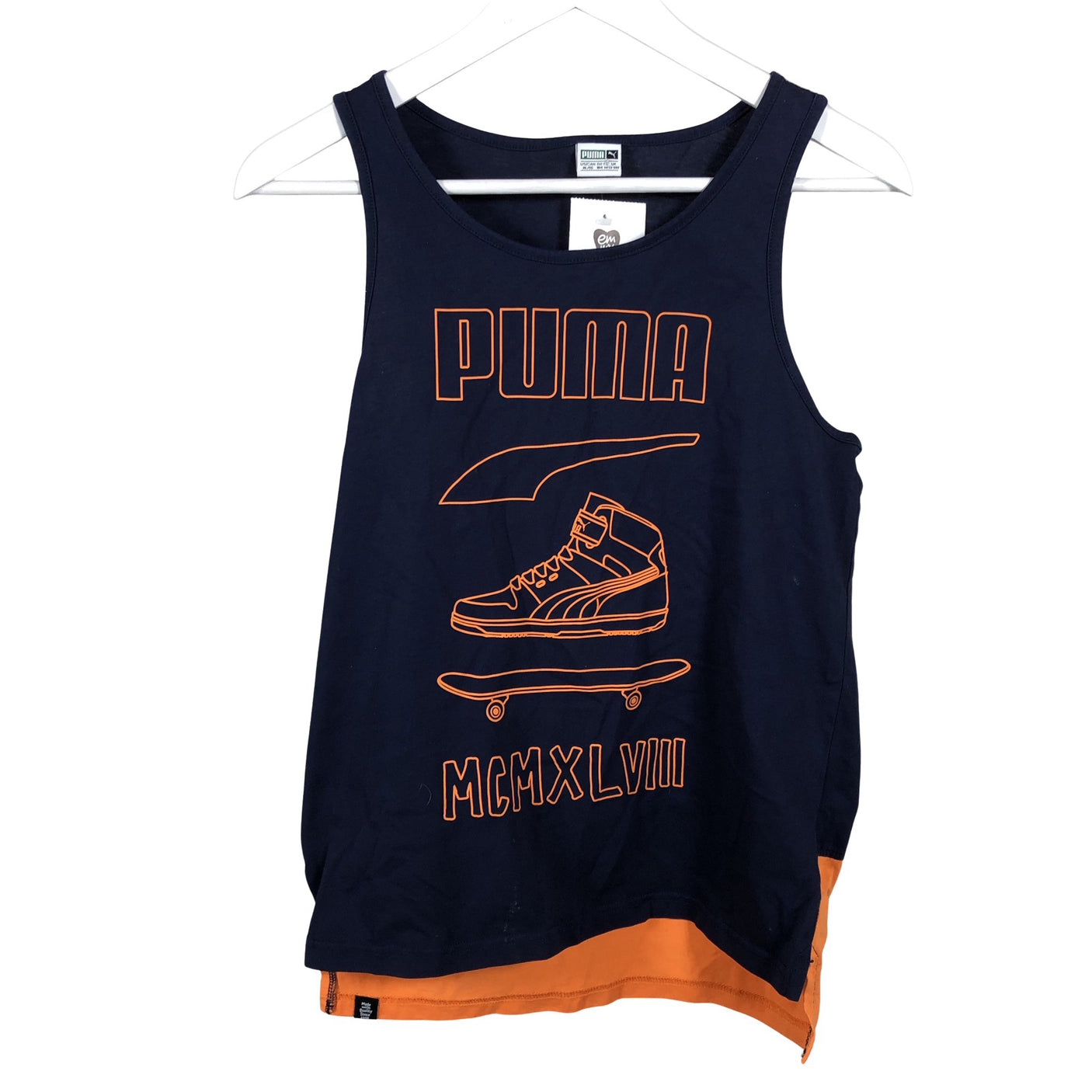 Unisex Puma - Sleeveless shirt, size 158 - 164 - Blue (1)