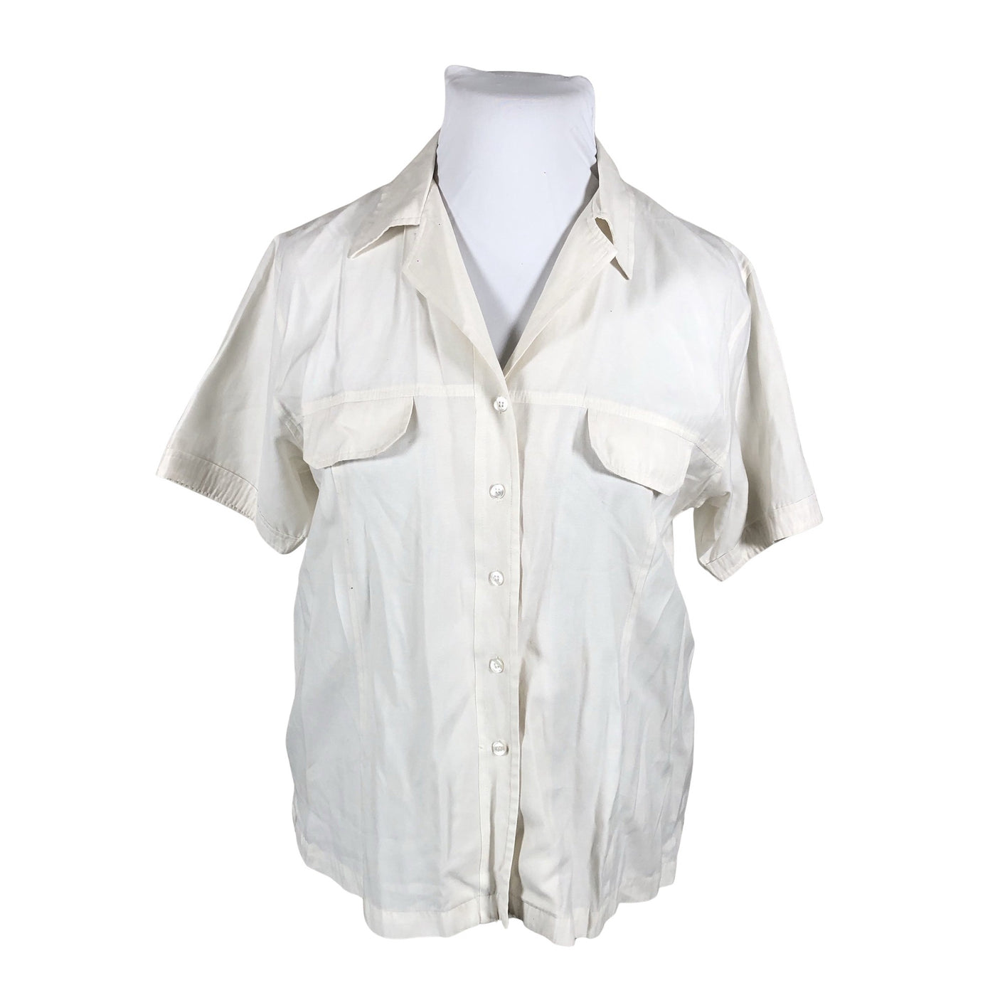 Unisex Fransa - Short-sleeved blouse, size 42 - White (1)