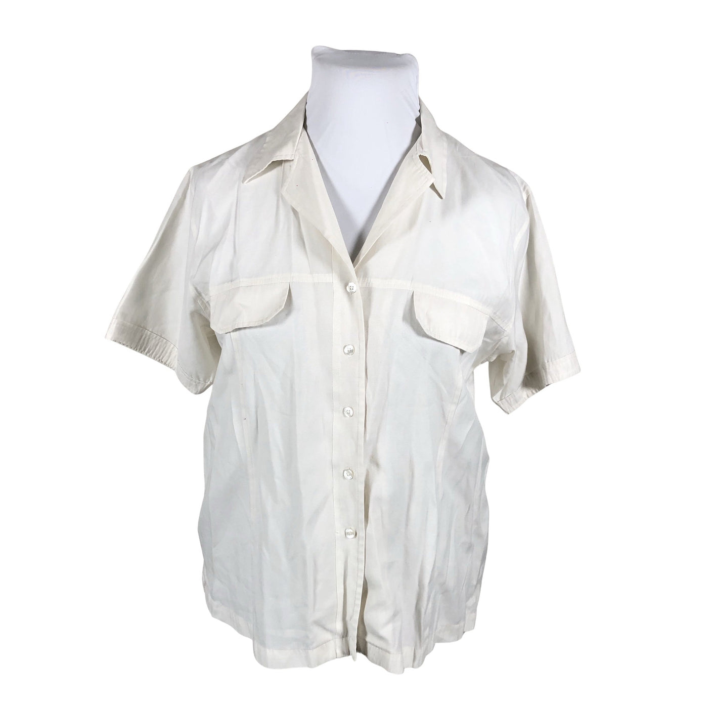 Unisex Fransa - Short-sleeved blouse, size 42 - White (2)