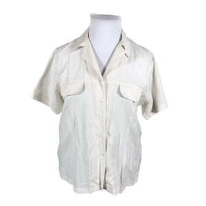 Unisex Fransa - Short-sleeved blouse, size 42 - White (2)