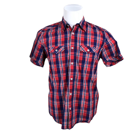 Unisex Cottonfield - Collared shirt, size M - Red ()