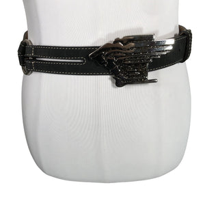 Unisex Versace Sport - Leather belt, size Ei kokoa - Black (1)