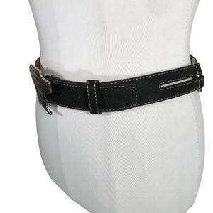 Unisex Versace Sport - Leather belt, size Ei kokoa - Black (2)