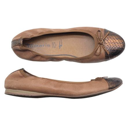 Unisex Tamaris - Ballerinas, size 39 - Brown (2)