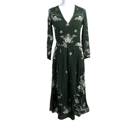 Unisex Massimo Dutti - Schiffon dress, size Ei kokoa - Green ()