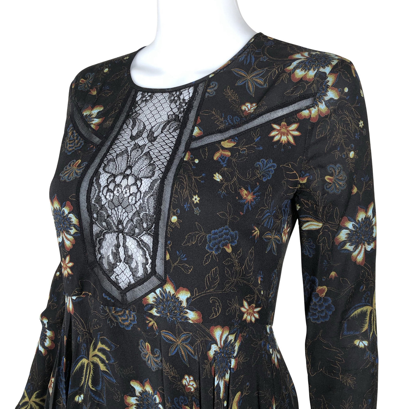 Unisex A.L.C. - Schiffon dress, size 34 - Black (3)
