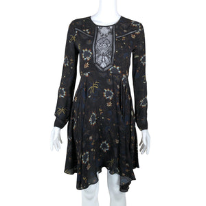 Unisex A.L.C. - Schiffon dress, size 34 - Black (1)