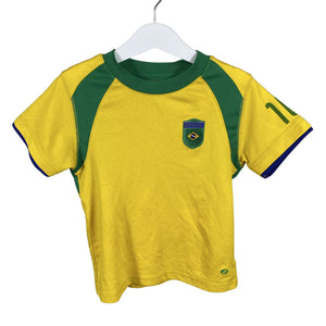 Unisex Soc - Sports shirt, short sleeve, size 110 - 116 - Yellow (1)